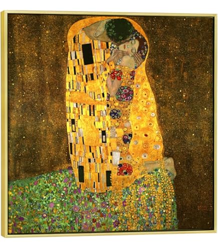 グスタフ・クリムト 'THE KISS,1908'  AUTHENTIC 1992 アートプリント Amazon.co.jp: Gustav Klimt PalaceLearning The Kiss - 18インチ x 24